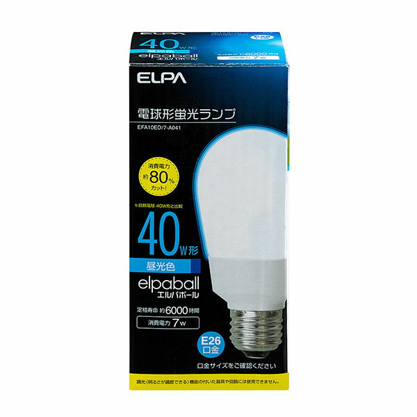 【ELPA】電球形蛍光灯A形 40W形 EFA10ED/7-A041