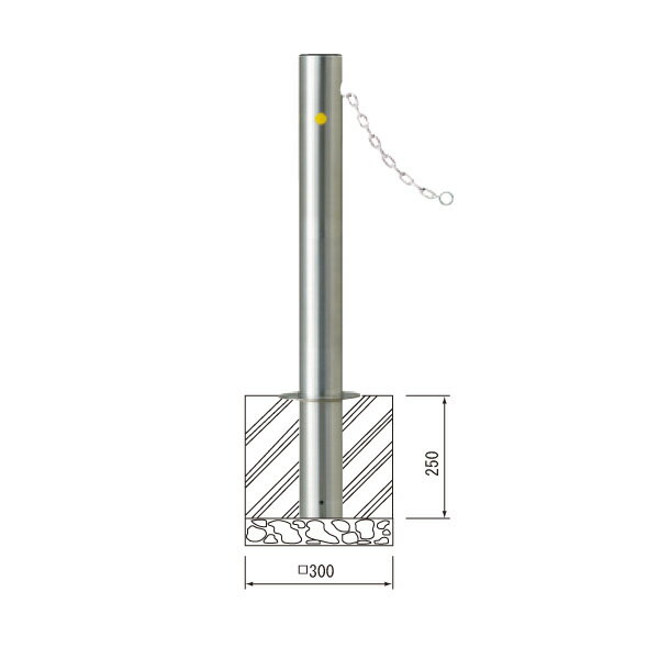 サンキン ポール 車止め バリカーメドーマルク上下式 JNK-11CNT [※代引不可]