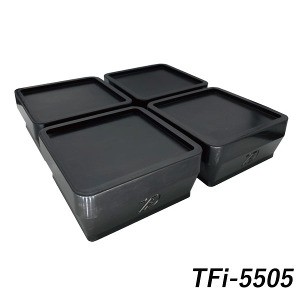 【あす楽】【在庫あり】【タツフト】洗濯機高さ調整用ゴムマット 黒 114×114×45 TFi-5505