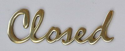 切文字「Closed」  ゴールド