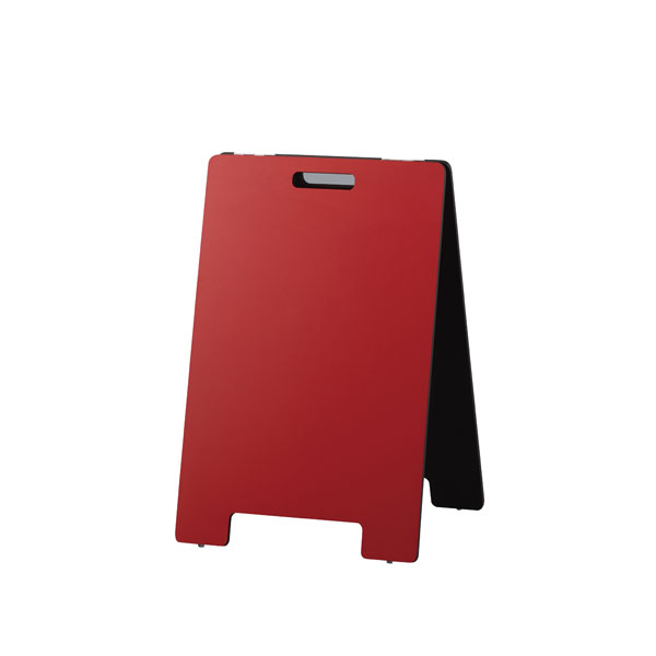 【光】ハンド式スタンド黒板小（マーカー・チョーク兼用）赤 HTBD-59