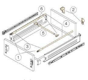 ハーフェレ HAFELE キッチン関連金物 i Box用レーリングシステム (3)フロントカバー [554.76.051]