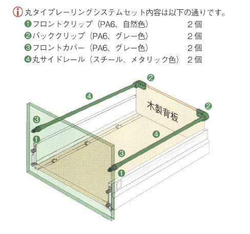 ハーフェレ HAFELE キッチン関連金物 レーリングシステム 丸タイプ7107 丸タイプレーリングシステムセット [558.37.016]