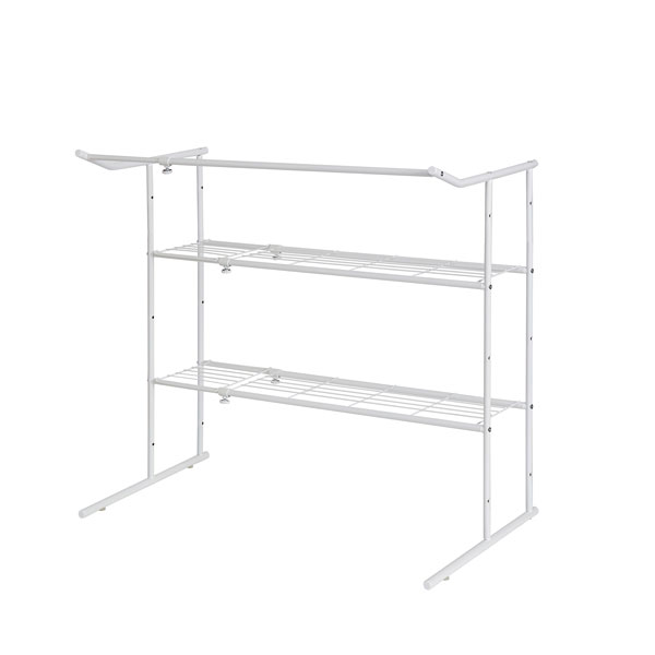 【あす楽】【在庫あり】【平安伸銅】 押入れ伸縮ハンガーシェルフ 白 OHW-40