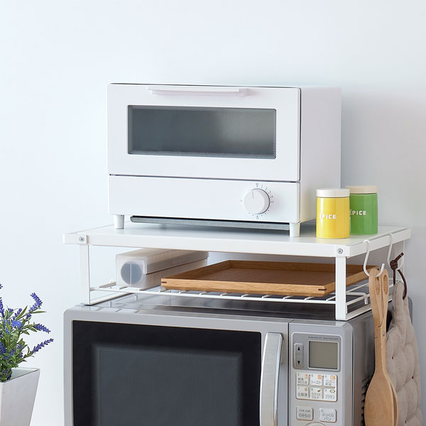 【あす楽】【在庫あり】【平安伸銅】【電子レンジ】レンジ上ラック マットホワイト REW-1