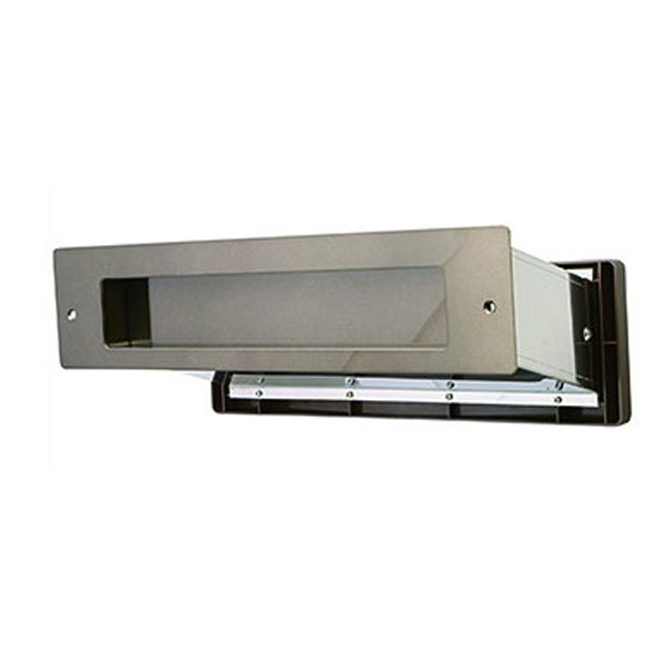 【送料無料 一部地域除く】ファースト No.3000ポスト 内フタ付気密型 真壁用 壁厚調整範囲：95〜140mm アンバー