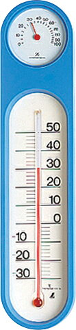 温湿度計 PCオーバル H295×W67×D19mm 100g ブルー
