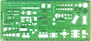 テンプレート TD-4 建築記号定規1/100 1/200 H105×W230×D0.75mm 20g