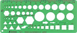 テンプレート TJ-1 ボルトナット定規 H70×W160×D0.75mm 5g