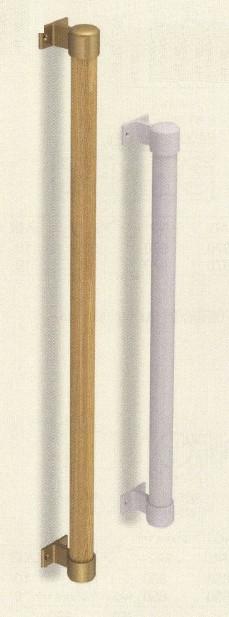 【シロクマ SHIROKUMA 白熊】 ブラケット 丸棒手すり直止 AG・ライトオーク サイズ600φ35 [br-564-a-600] br564a600（数量：1）