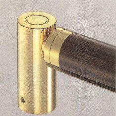 【シロクマ SHIROKUMA 白熊】 室内用補助手すり ポーリ手すりL形 ダークブラウン純...