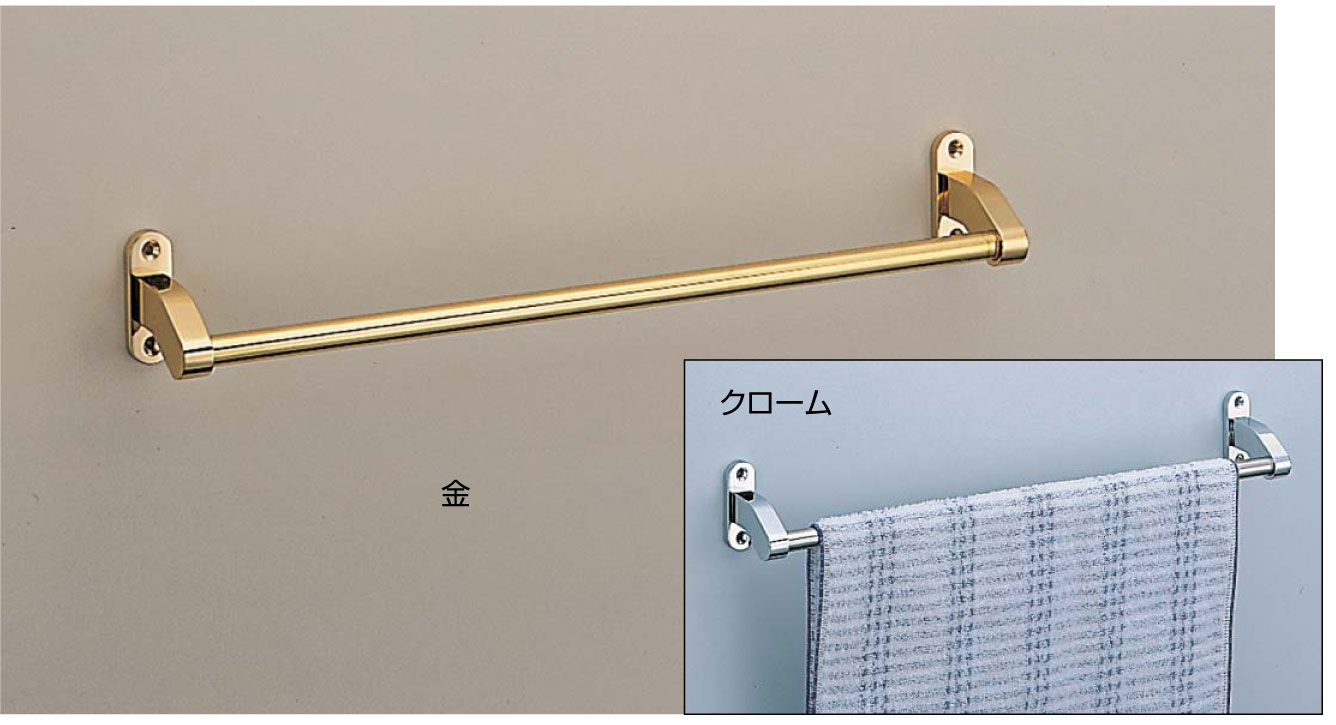 シロクマ フラットタオル掛け[BT-40]サイズ400 bt40（数量：1） 1