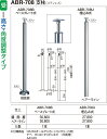 【シロクマ】支柱(ベースプレート式) ABR-708B 鏡面磨（数量：1）