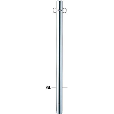 PA-7U-F11 ピラー 車止め 【両フック】【固定式】