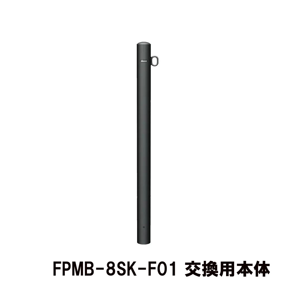 Rakuten - 【サンポール】【差込式カギ付】マットブラックピラー FPMB-8SK 片フック F-01 交換用本体