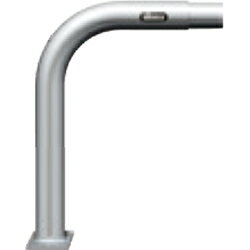 【サンポール】AA-42BJ-S ジョイント自転車アーチ スタート支柱 【ベース式】【※代引不可】