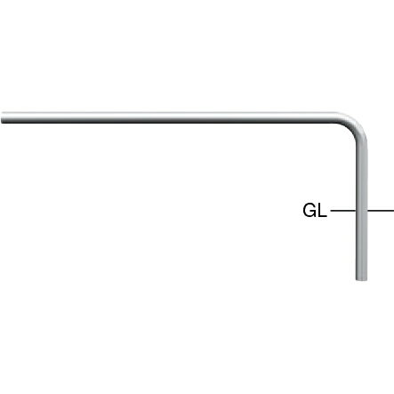【サンポール】AA-42UJ15-E ジョイント自転車アーチ エンド支柱 【固定式】【※代引不可】
