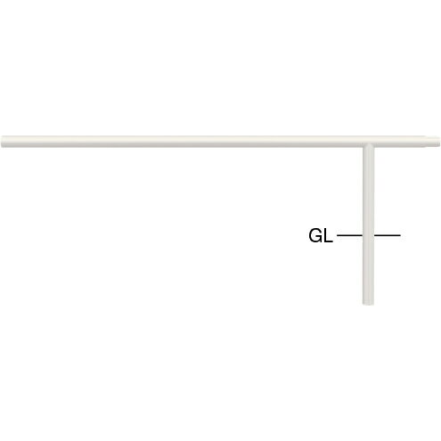 【サンポール】FAA-42UJ15-P【白】 ジョイント自転車アーチ 中間支柱 【固定式】【※代引不可】