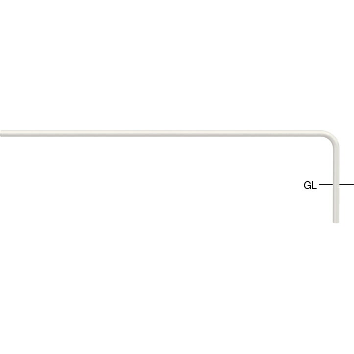 【サンポール】FAA-42UJ24-E【白】 ジョイント自転車アーチ エンド支柱 【固定式】【※代引不可】