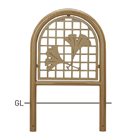 【帝金】【車止めポール】横型面格子タイプ(スチールタイプ) 82A2-MG φ60.5×t2.8 W600×H800mm [※代引不..