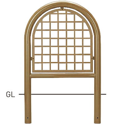 【帝金】【車止めポール】横型面格子タイプ(スチールタイプ) 82A2MG-KN φ60.5×t2.8 W600×H800mm [※代引..