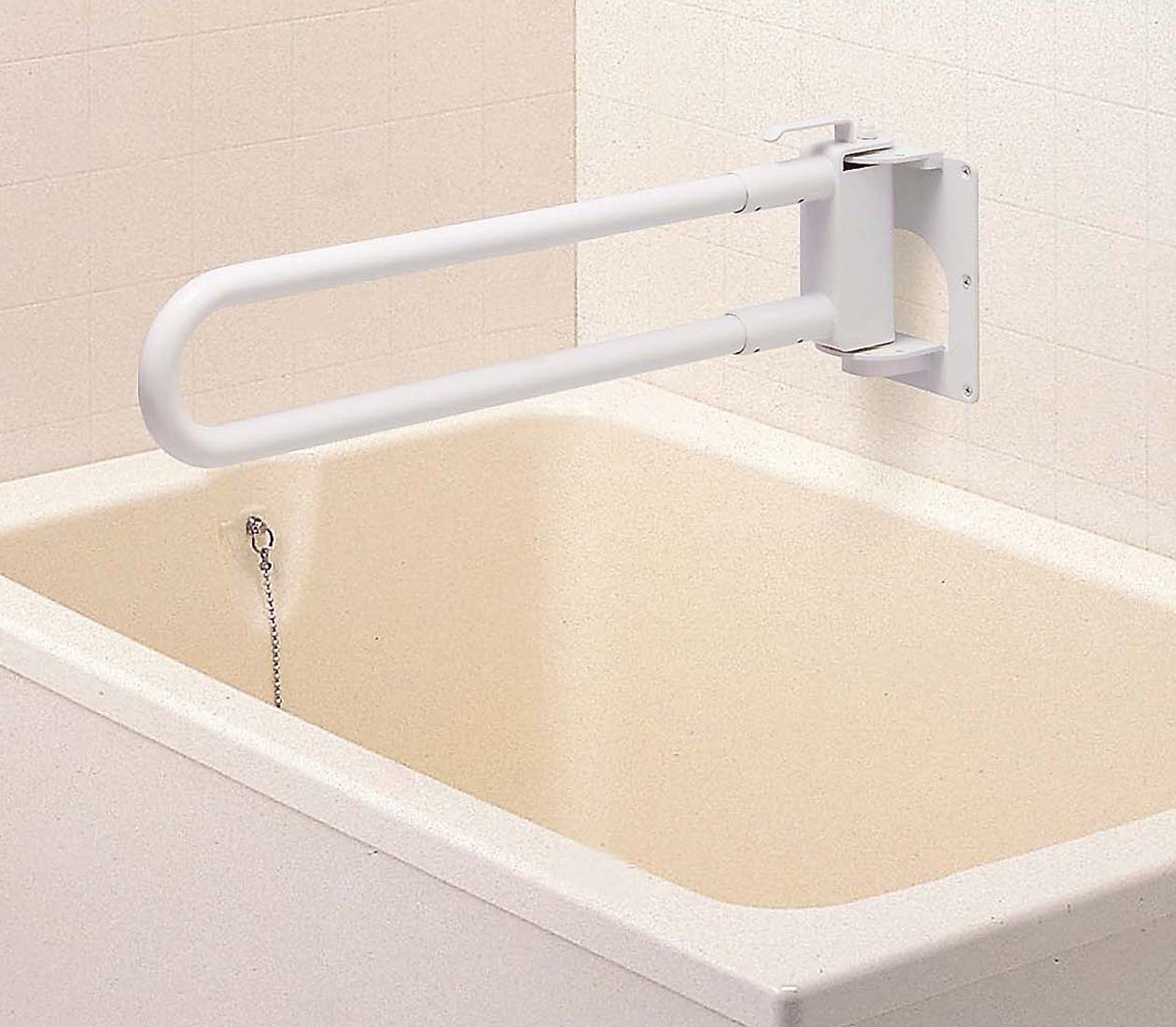 φ32可動式手すり スイングタイプ CFA-3A H243×W800mm ホワイト[※代引不可][個人宅送り不可]