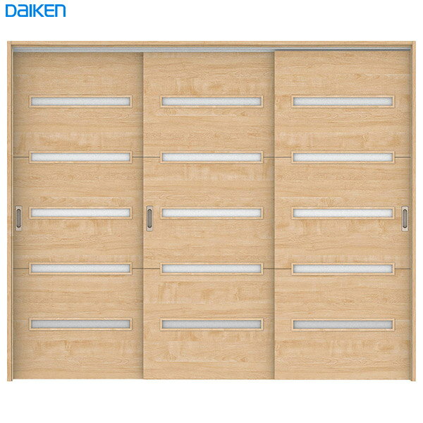 大建工業 ハピア 吊戸・3枚引違【Y4デザイン】錠なし・扉セット＋枠セット品番：AAWY4-13■■-FNA7DAIKEN hapia ダイケン 建具 室内ドア 内装ドア 吊り戸 引き違い