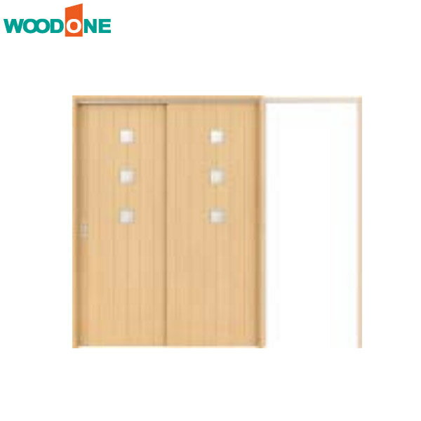【法人様宛送料無料(※一部地域除く)】WOODONE(ウッドワン) ドレタス 2枚引き込み戸(上吊り連動タイプ)..