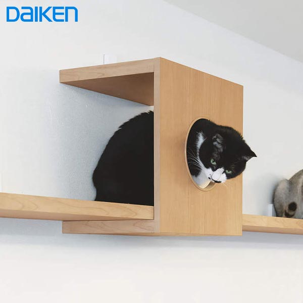 大建工業 ねこボックス(連結用)＋専用金具(ブラケット)猫がすれ違える壁付けの通り道 壁面造作部材 DAIKEN ダイケン hapia