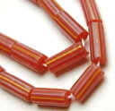 インドネシア カンネ(筋玉)レプリカビーズセット 赤系 アクセサリー プレゼント アジアン 敬老の日 エスニック レディース