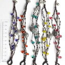 タイ クリアカラービーズ シルバーブレスレット 5color アクセサリー プレゼント アジアン 敬老の日 レディース エスニック ! ネコポスOK