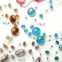 タイ クリアピンクアクリルパーツネックレス/ベネチアングラス風ワイヤーネックレス アクセサリー プレゼント アジアン 敬老の日 レディース エスニック