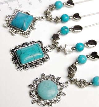 タイ スネークチェーンターコイズブルーペンダント...の商品画像