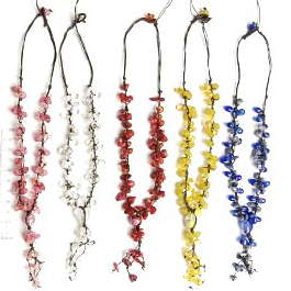 楽天アジアの布 ウィージャタイ ベネチアン風ガラス クラッシュストーンビーズネックレス アクセサリー プレゼント アジアン 母の日 エスニック レディース