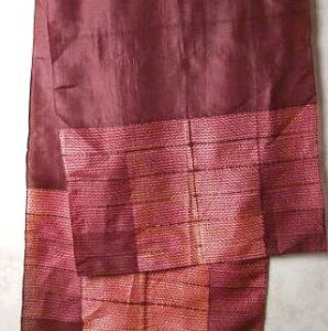 インドシルクの絞りストール（スカーフ）レッド プレゼント アジアン 母の日 ポンチョ エスニック レディース ファッション ネコポスOK