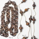 インドネシア ウッドビーズ ココナッツシェルビーズ ロング ネックレス ハンドメイド アクセサリー プレゼント 敬老の日 エスニック レディース