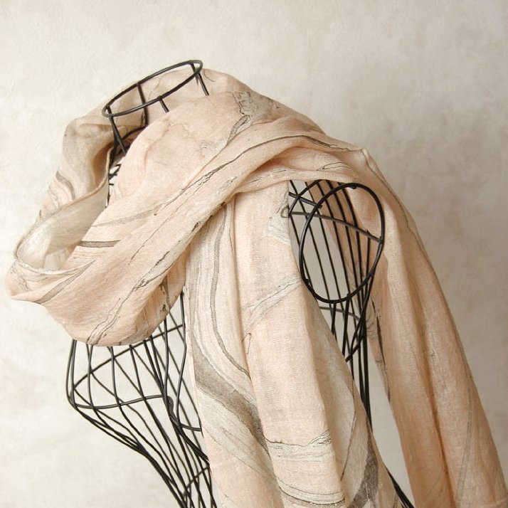 インド ウールマーブルストール グレー ブラウン レディース ファッション プレゼント アジアン クリス..