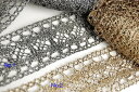 インド ブレード リボン ラメ シルバー/ゴールド 50mm幅 リボン 手芸 プレゼント アジアン 母の日 ハンドメイド 手作り クラフト ブレード エスニック...