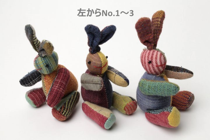 タイ 手織りコットン パッチワーク ハンドメイド うさぎの縫いぐるみ 置物 プレゼント アジアン 敬老の日 エスニック メンズ レディース ouija-10012288 アジアの布 ウィージャ サンプル画像2