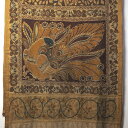 インド 手描きカラムカリ 草木染め コットン 生地 サリー 草花 服生地 プレゼント アジアン 母の日 インド更紗 エスニック インテリア