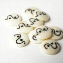 インド 手彫りボタン10個入りセット 白色 丸型 円形 2つ穴 プレゼント アジアン 母の日 ハンドメイド 手作り エスニック ネコポスOK ナチュラル素材