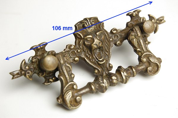 インドネシア ライオンモチーフ アンティーク風真鍮引き出しノブ 雑貨 プレゼント アジアン クリスマス エスニック