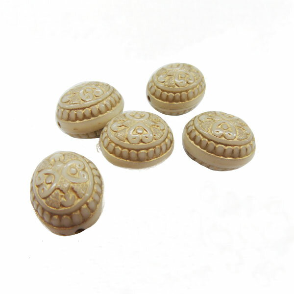 アクリルガライリビーズNo.10(16mm×13mm×12mm)8個入 アイボリー