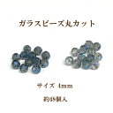 ガラスビーズ カット入丸(4mm)約48個入