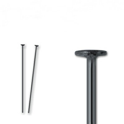 基礎金具 Tピン (0.7×45mm) 【黒ニッケル】約5グラム入(約20本程度)