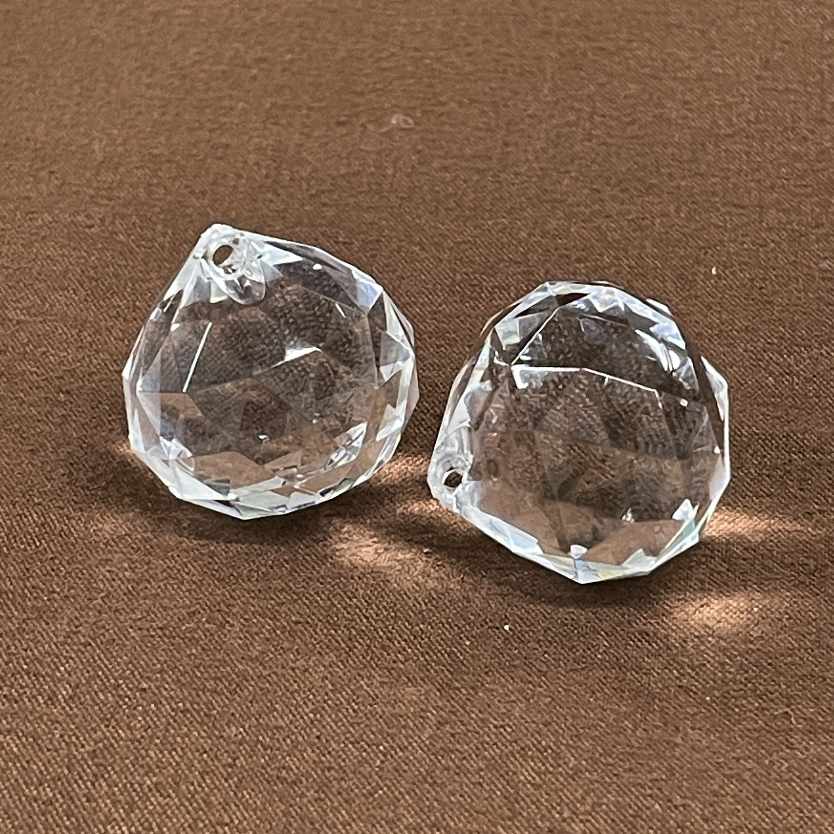 アクリルビーズ シャンデリアしずく(約24.5×24.5mm)2個入 【クリスタル】