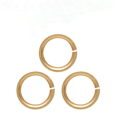 基礎金具 丸カン (1.2×8mm) 【(J)ゴールド/国内メッキ】約5グラム入(約22個程度)