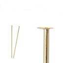 基礎金具 Tピン(0.5mm×25mm)【マットゴールド/国内メッキ】約5g入(約85本程度) その1
