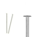 基礎金具 Tピン (0.6×55mm) 【ロジウム(銀色)/国内メッキ】約5グラム入(約35本程度)