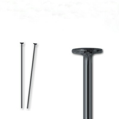 基礎金具 Tピン (0.7×20mm) 【黒ニッケル】約5グラム入(約55本程度)